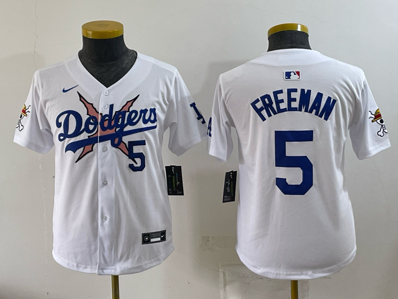 Youth Los Angeles Dodgers #5 Freeman white Game 2026 Nike MLB Jersey 0727002->youth mlb jersey->Youth Jersey